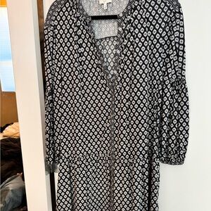 Joie Black and Gray Floral Dress